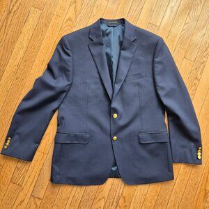 Lauren Ralph Lauren Navy Blue Blazer Mens 42R Gold Buttons Sport Coat